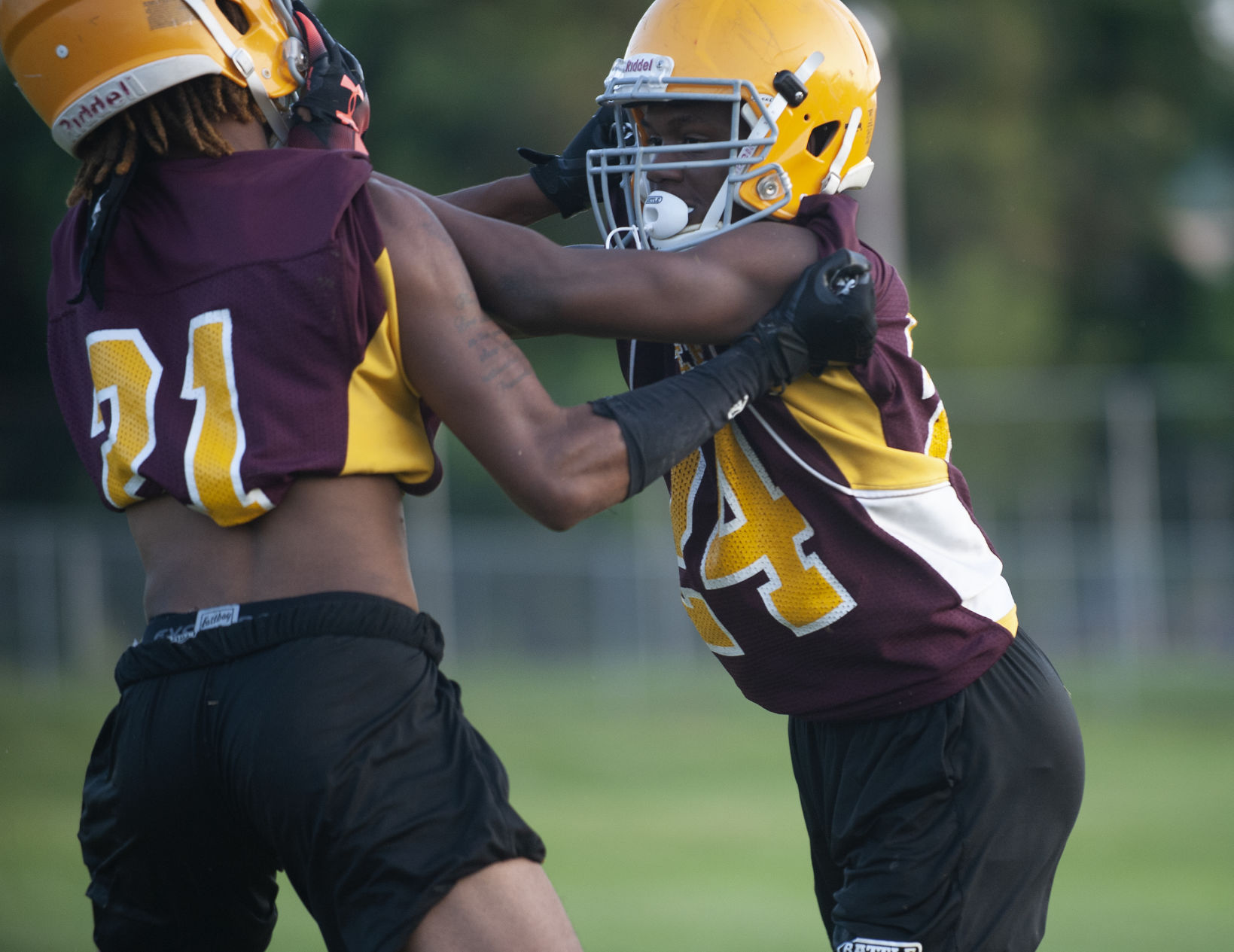 Lutheran North football practice
